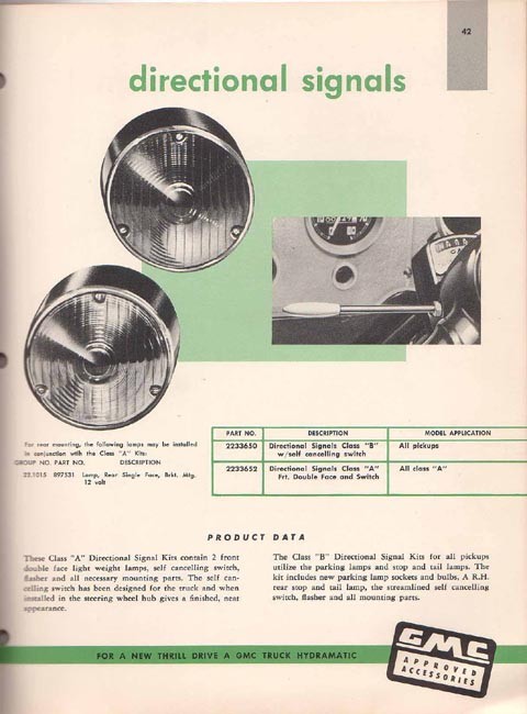 1956 GMC Accesories Brochure Page 2